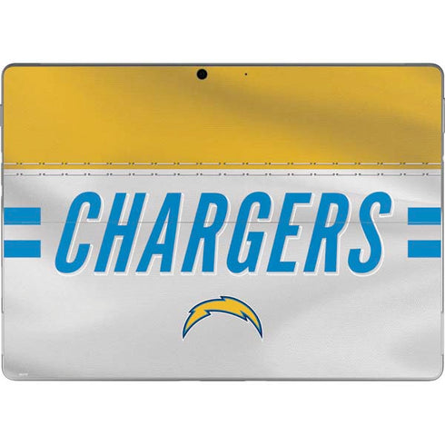 NFL Los Angeles Chargers White Striped Surface Pro 8 Skin
