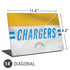 NFL Los Angeles Chargers White Striped Universal Laptop 14in (11.4 x 8.2in) Skin
