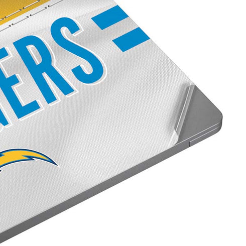 NFL Los Angeles Chargers White Striped Universal Laptop 14in (11.4 x 8.2in) Skin