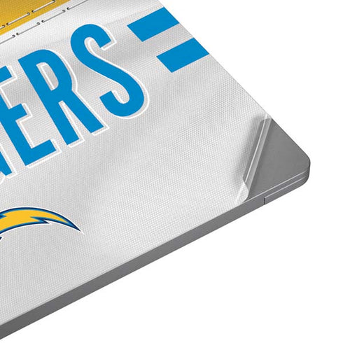 NFL Los Angeles Chargers White Striped Universal Laptop 16in (13 x 9.4in) Skin