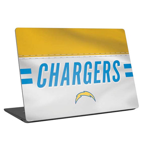 NFL Los Angeles Chargers White Striped Universal Laptop 18in (14.6 x 10.6in) Skin