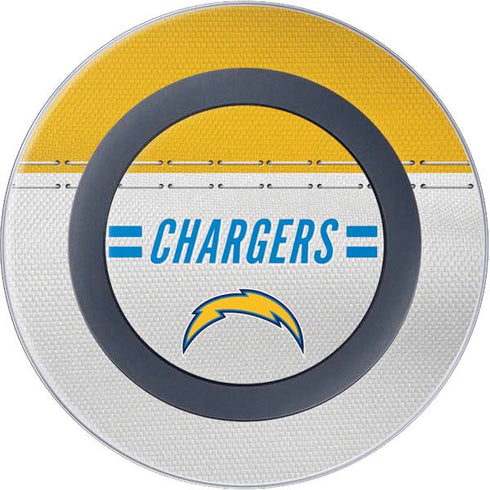 NFL Los Angeles Chargers White Striped Wireless Charger Skin