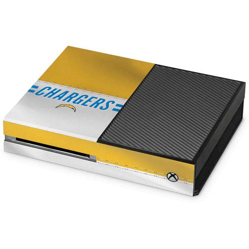 NFL Los Angeles Chargers White Striped Xbox One Console Skin