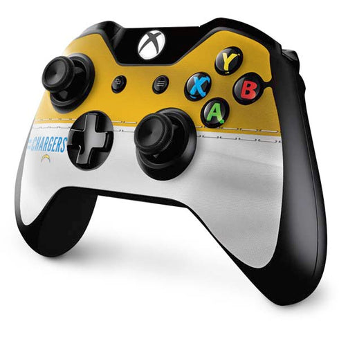 NFL Los Angeles Chargers White Striped Xbox One Controller Skin
