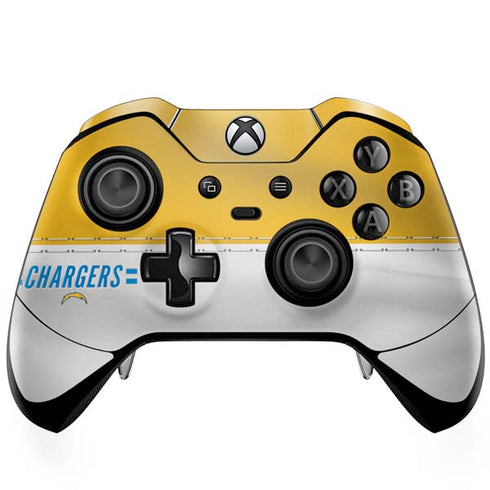 NFL Los Angeles Chargers White Striped Xbox One Elite Controller Skin