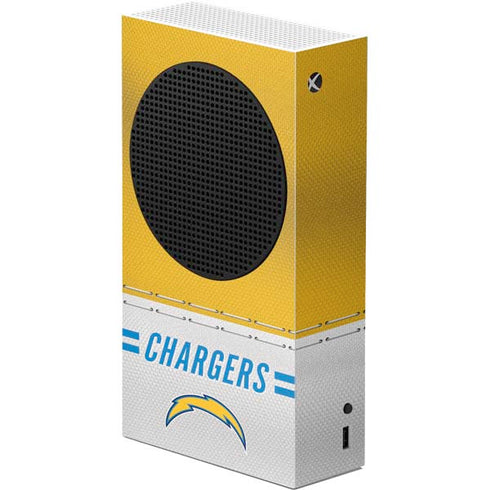 NFL Los Angeles Chargers White Striped Xbox Series S Console Skin