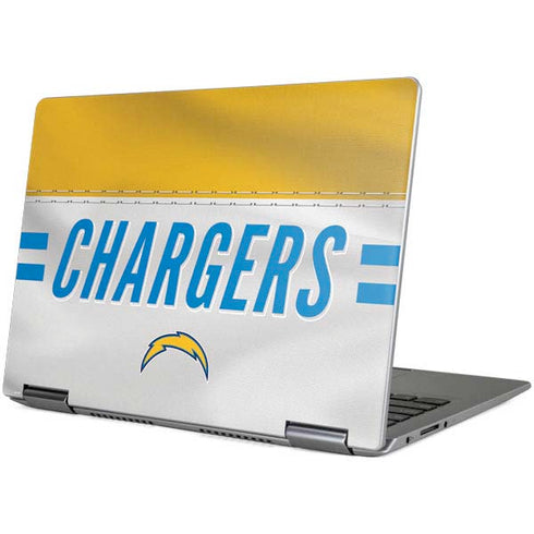 NFL Los Angeles Chargers White Striped Yoga 710 14in Skin