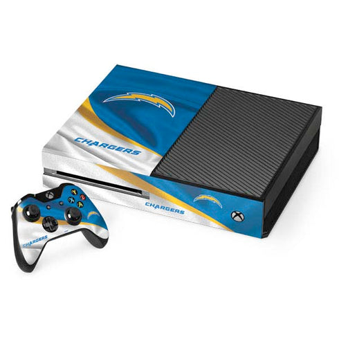 NFL Los Angeles Chargers Xbox One Console and Controller Bundle Skin