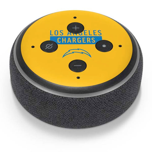 NFL Los Angeles Chargers Yellow Performance Series Amazon Echo Dot Skin