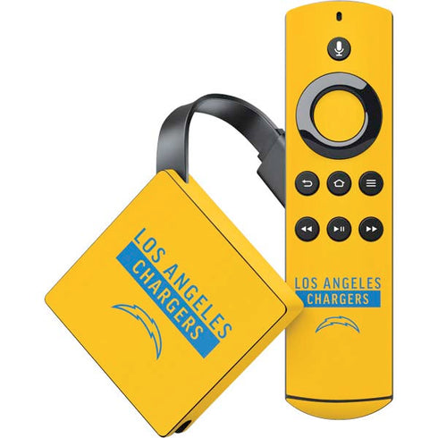 NFL Los Angeles Chargers Yellow Performance Series Amazon Fire TV Skin