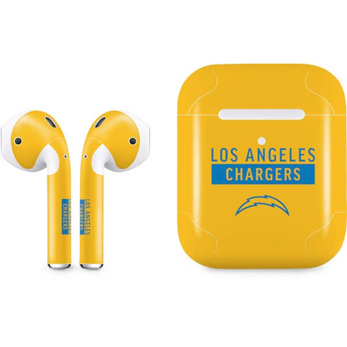NFL Los Angeles Chargers Yellow Performance Series Apple AirPods 2 Skin