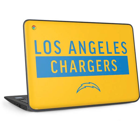 NFL Los Angeles Chargers Yellow Performance Series HP Chromebook Skin