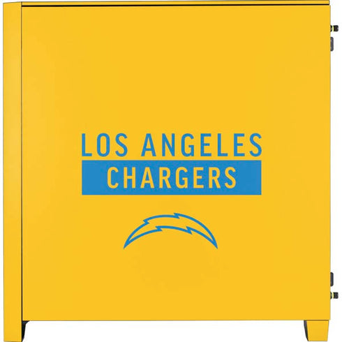NFL Los Angeles Chargers Yellow Performance Series Corsair 4000D Tempered Glass Mid-Tower ATX Case Skin