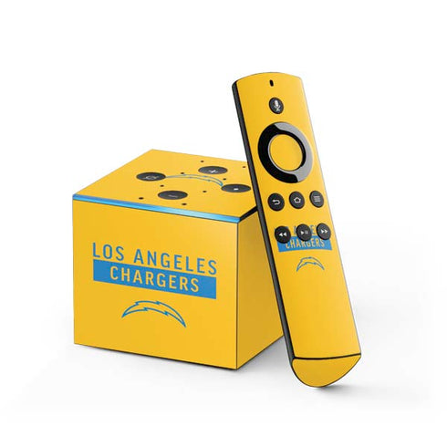 NFL Los Angeles Chargers Yellow Performance Series Fire TV Cube Skin