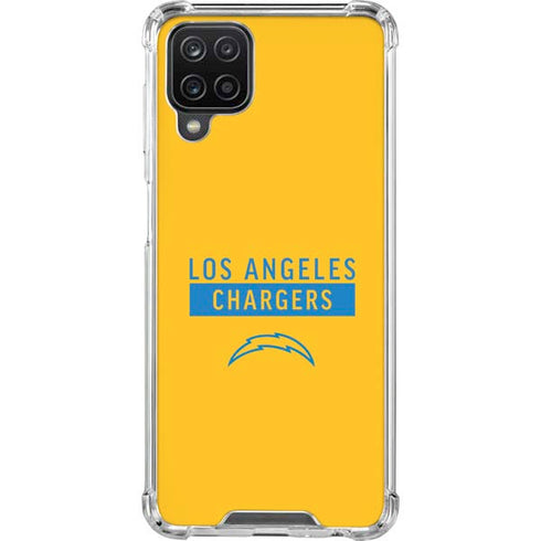 NFL Los Angeles Chargers Yellow Performance Series Galaxy A12 Clear Case