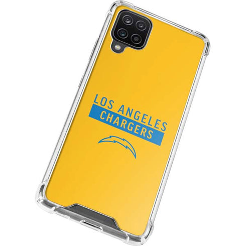 NFL Los Angeles Chargers Yellow Performance Series Galaxy A12 Clear Case