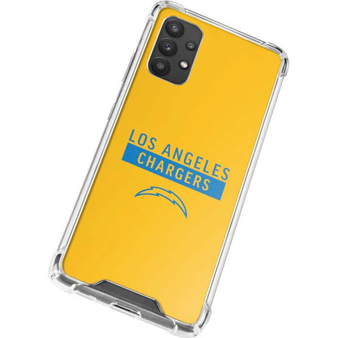 NFL Los Angeles Chargers Yellow Performance Series Galaxy A32 5G Clear Case