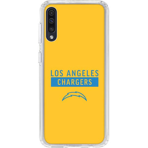 NFL Los Angeles Chargers Yellow Performance Series Galaxy A50 Clear Case