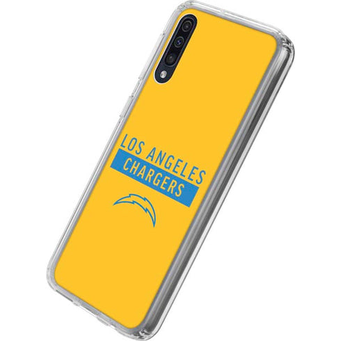 NFL Los Angeles Chargers Yellow Performance Series Galaxy A50 Clear Case