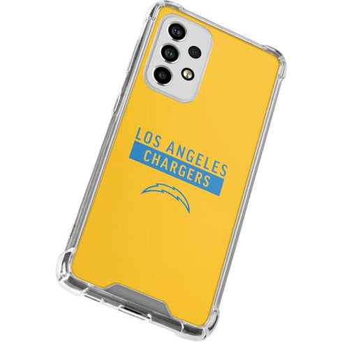 NFL Los Angeles Chargers Yellow Performance Series Galaxy A53 5G Clear Case
