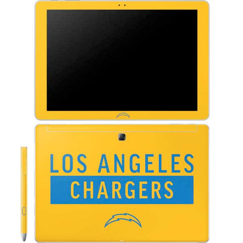 NFL Los Angeles Chargers Yellow Performance Series Galaxy Book 12in Skin