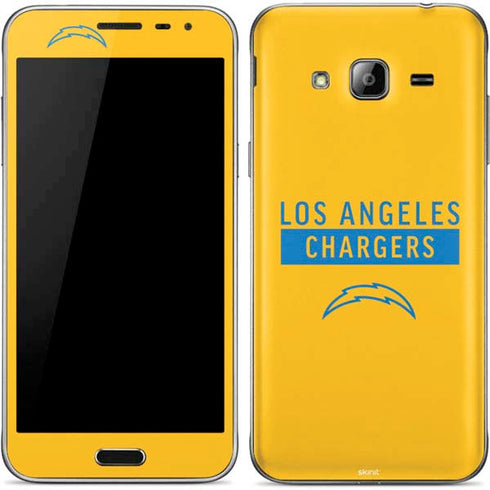 NFL Los Angeles Chargers Yellow Performance Series Galaxy J3 Skin
