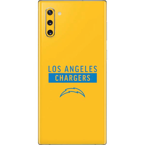 NFL Los Angeles Chargers Yellow Performance Series Galaxy Note 10 Skin