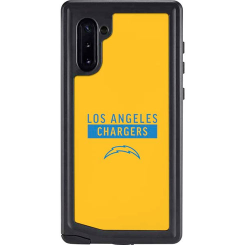 NFL Los Angeles Chargers Yellow Performance Series Galaxy Note 10 Waterproof Case