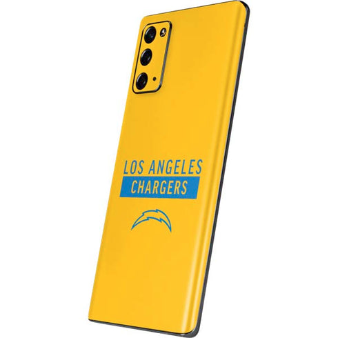 NFL Los Angeles Chargers Yellow Performance Series Galaxy Note20 5G Skin