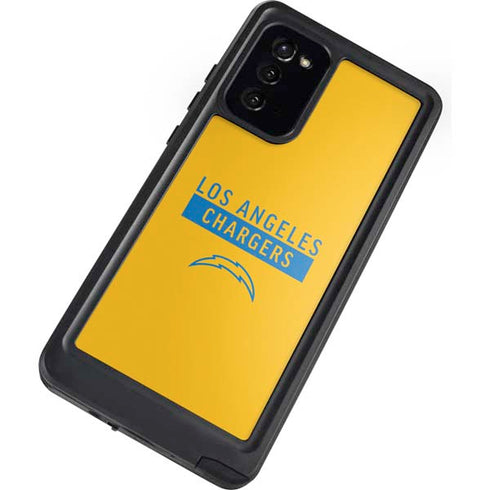NFL Los Angeles Chargers Yellow Performance Series Galaxy Note20 5G Waterproof Case