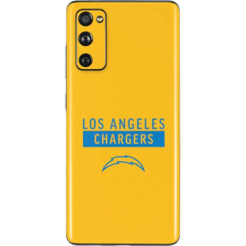 NFL Los Angeles Chargers Yellow Performance Series Galaxy S20 Fan Edition Skin