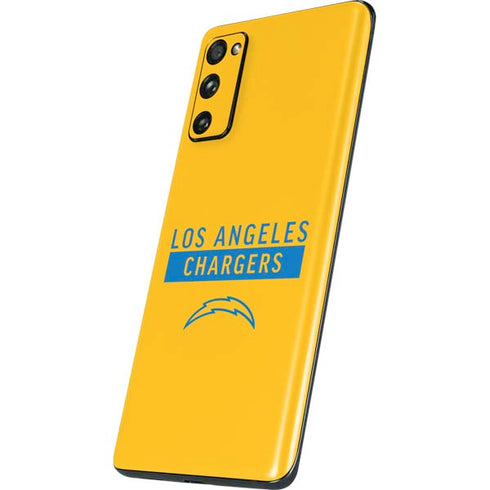 NFL Los Angeles Chargers Yellow Performance Series Galaxy S20 Fan Edition Skin