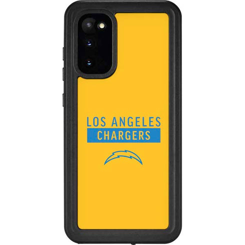 NFL Los Angeles Chargers Yellow Performance Series Galaxy S20 Waterproof Case