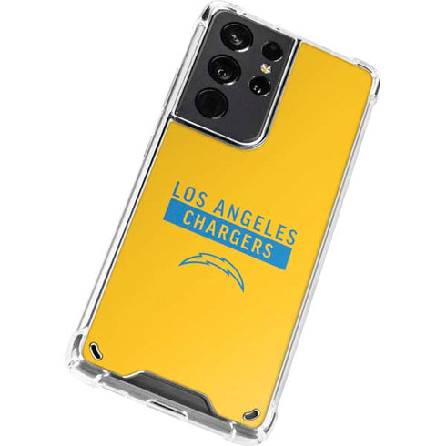 NFL Los Angeles Chargers Yellow Performance Series Galaxy S21 Ultra 5G Clear Case