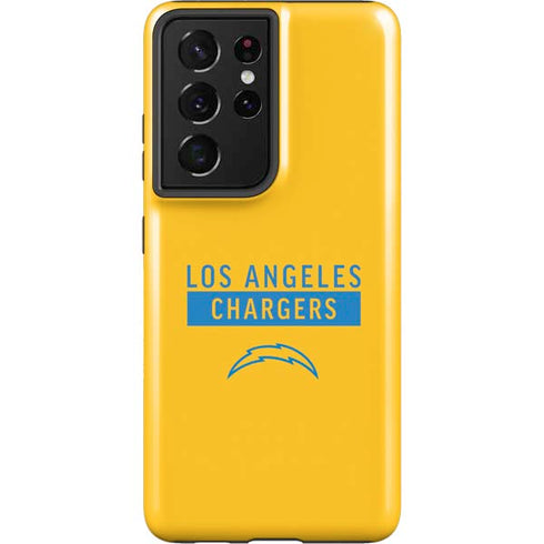 NFL Los Angeles Chargers Yellow Performance Series Galaxy S21 Ultra 5G Pro Case