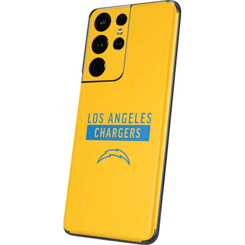 NFL Los Angeles Chargers Yellow Performance Series Galaxy S21 Ultra 5G Skin
