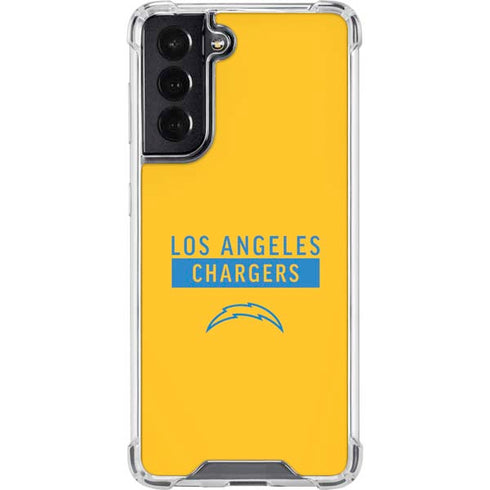 NFL Los Angeles Chargers Yellow Performance Series Galaxy S22 Clear Case