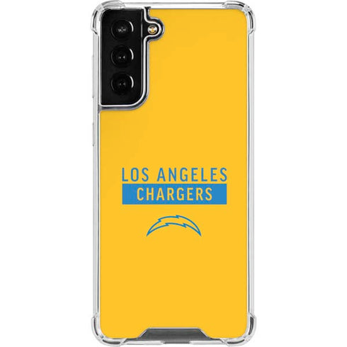 NFL Los Angeles Chargers Yellow Performance Series Galaxy S22 Plus Clear Case