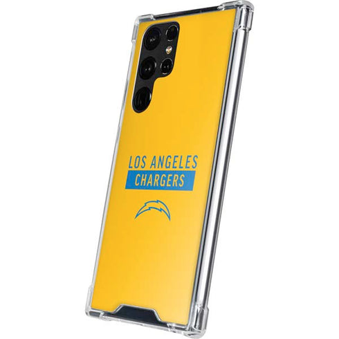 NFL Los Angeles Chargers Yellow Performance Series Galaxy S22 Ultra Clear Case