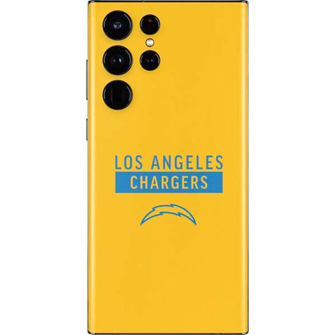 NFL Los Angeles Chargers Yellow Performance Series Galaxy S22 Ultra Skin