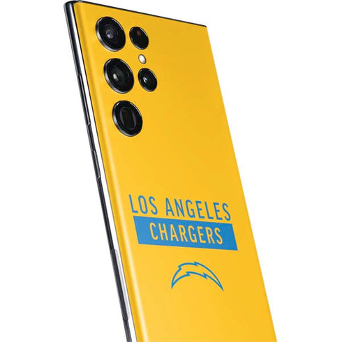 NFL Los Angeles Chargers Yellow Performance Series Galaxy S22 Ultra Skin