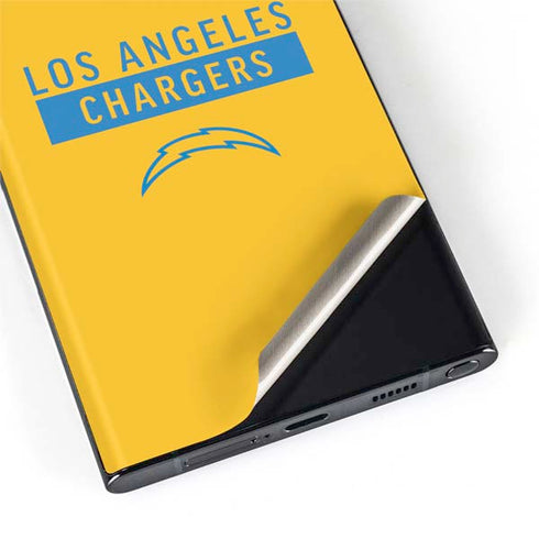 NFL Los Angeles Chargers Yellow Performance Series Galaxy S22 Ultra Skin