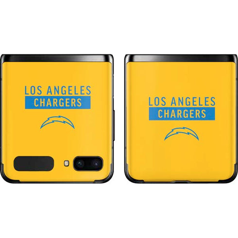 NFL Los Angeles Chargers Yellow Performance Series Galaxy Z Flip Skin