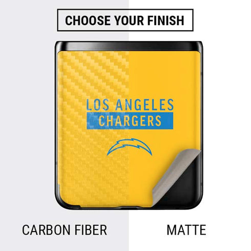 NFL Los Angeles Chargers Yellow Performance Series Galaxy Z Flip Skin