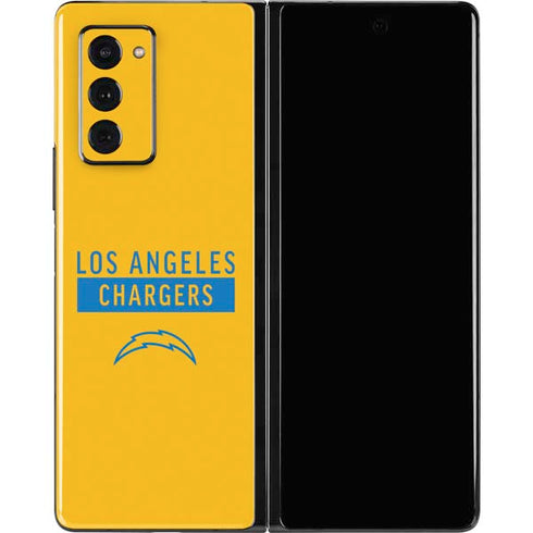NFL Los Angeles Chargers Yellow Performance Series Galaxy Z Fold2 5G Skin