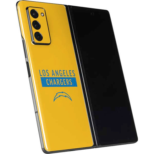 NFL Los Angeles Chargers Yellow Performance Series Galaxy Z Fold2 5G Skin