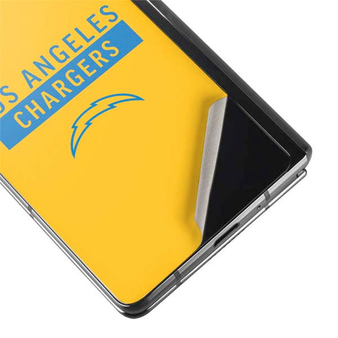 NFL Los Angeles Chargers Yellow Performance Series Galaxy Z Fold2 5G Skin