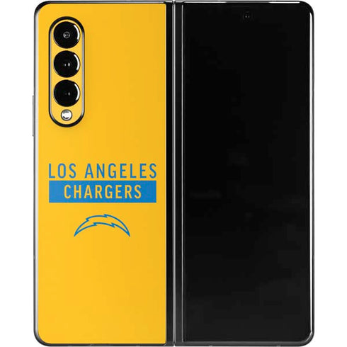 NFL Los Angeles Chargers Yellow Performance Series Galaxy Z Fold3 5G Skin