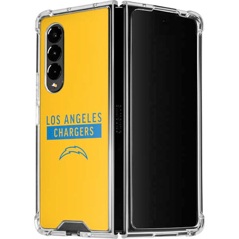 NFL Los Angeles Chargers Yellow Performance Series Galaxy Z Fold4 5G Clear Case