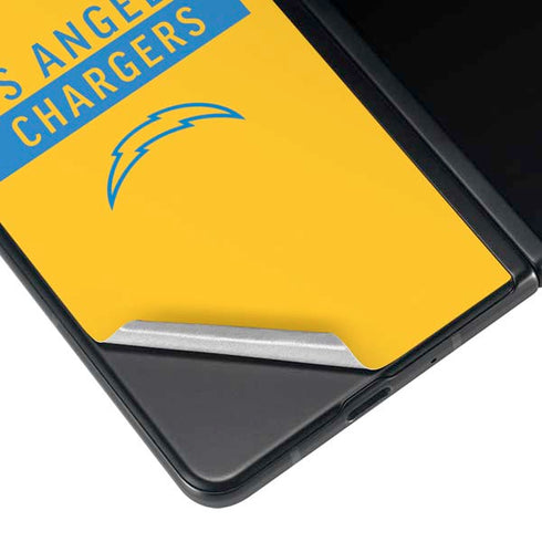 NFL Los Angeles Chargers Yellow Performance Series Galaxy Z Fold4 5G Skin